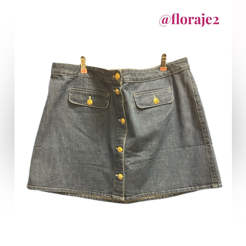J.Crew NWT Button Front Denim Mini Skirt Size 20
